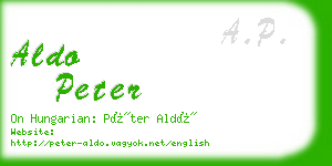 aldo peter business card
